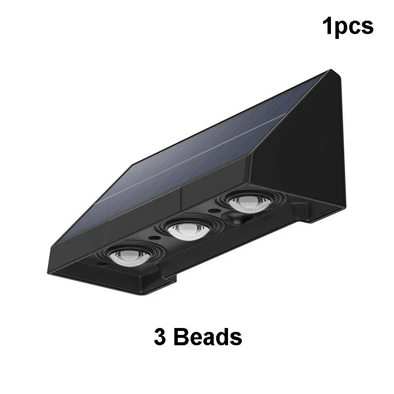 Carvallo Solar Vägglampa Utomhus | Automatisk Ljus vid Mörker | IP54 Vattentät | LED Varmvit | För Trädgård & Balkong