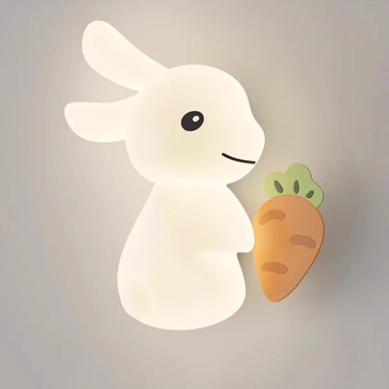 RabbitLicht - Söt LED Kanin Vägglampa för Barnrum