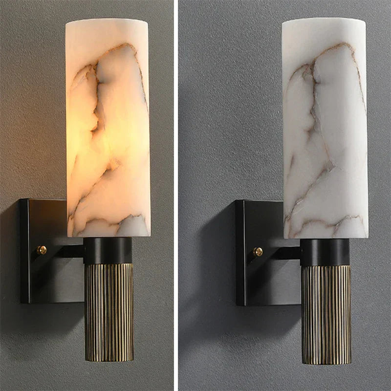 Lyxig marmorvägglampa – Elegant design med LED-ljus för stiliga boendemiljöer