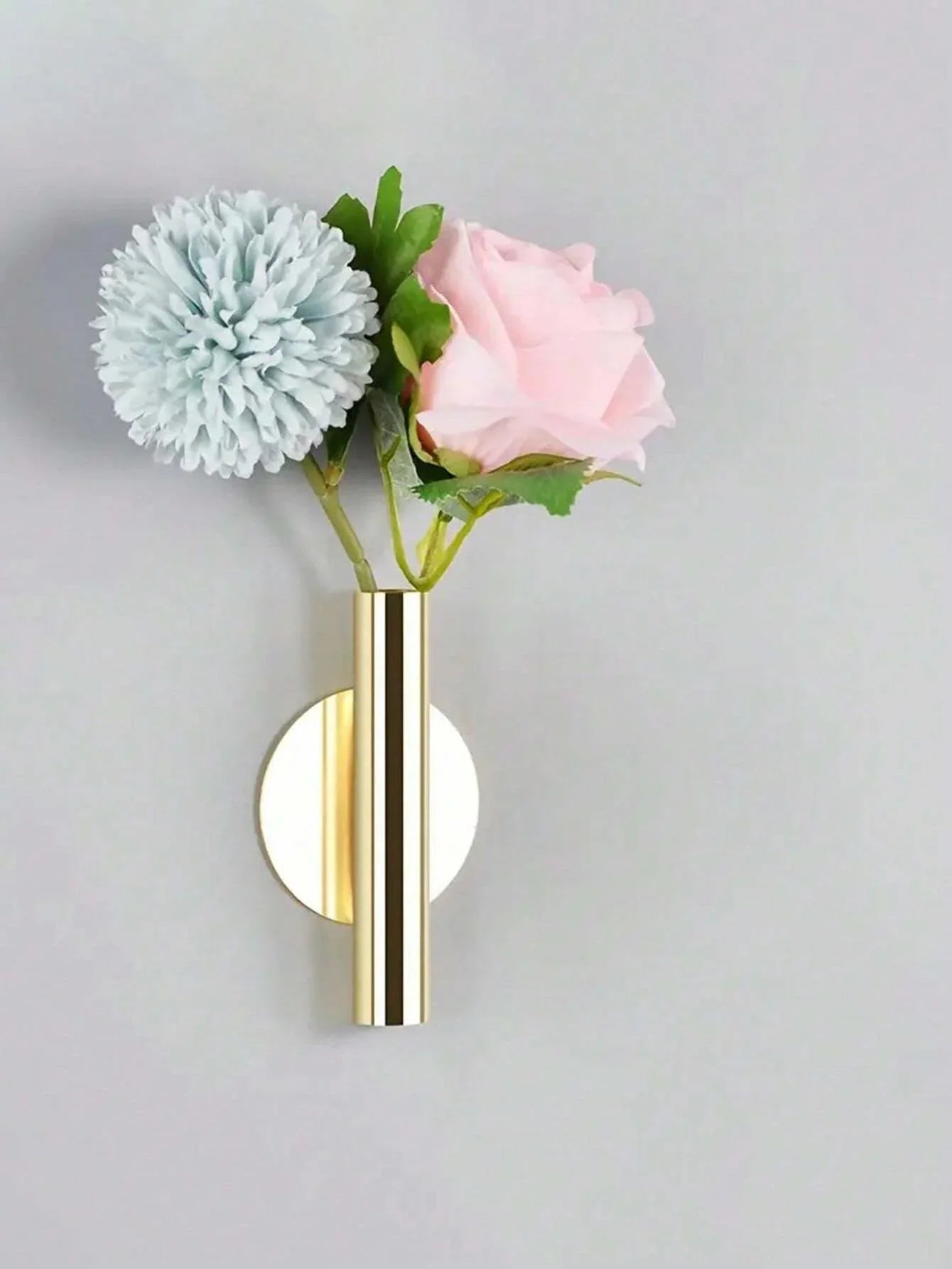 Carvallo AureaBloom | 1/3 Stück | Rostfritt stål i roséguld | Rund metallvas i nordisk stil | För vardagsrum, bröllop & väggdekoration