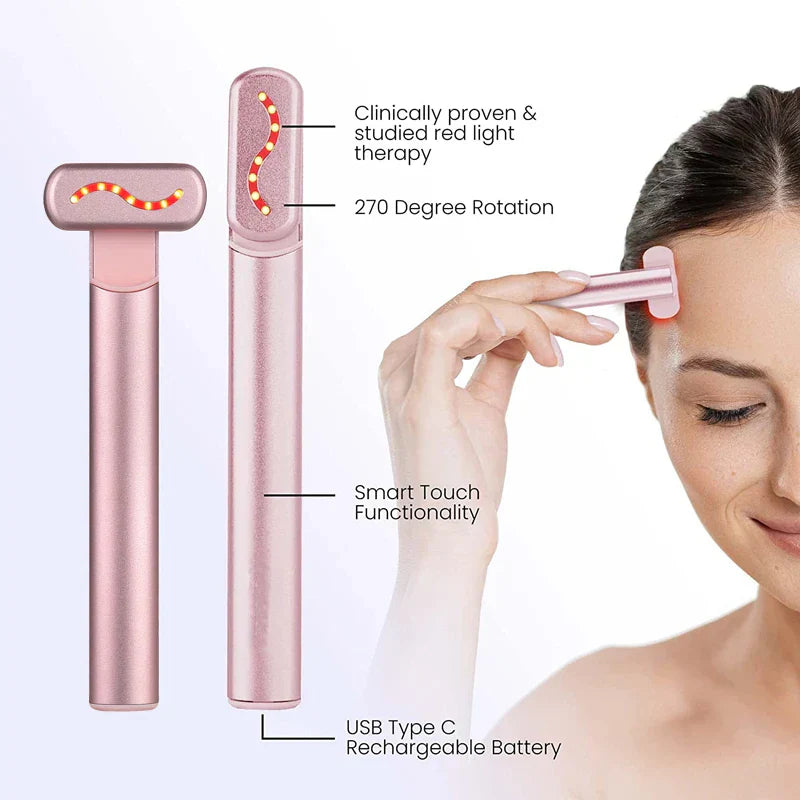 Carvallo LumiVibe | EMS &amp; Röd ljus | Stramande anti-aging vård | 270° vridhuvud