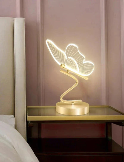 LichtVlinder - Lyxig Fjäril Bordslampa med LED Belysning