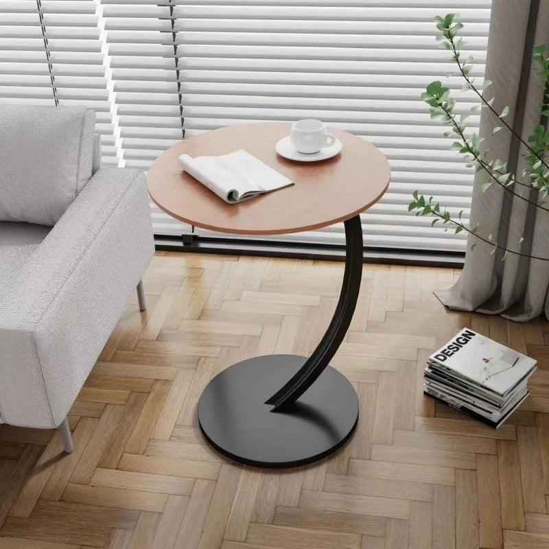 Avelyne Cirka | Förstärkt Rund Side Table för Vardagsrum &amp; Sovrum