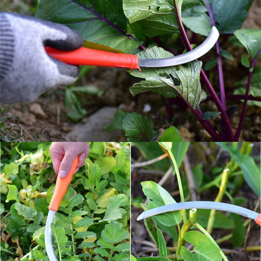 Carvallo ogräs skära i rostfritt stål | Tandad skärkant | För skörd & trädgårdsarbete | 30 cm