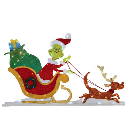 Grinch Juldekoration - Glada Trädgårdsbelysningar för Helgerna