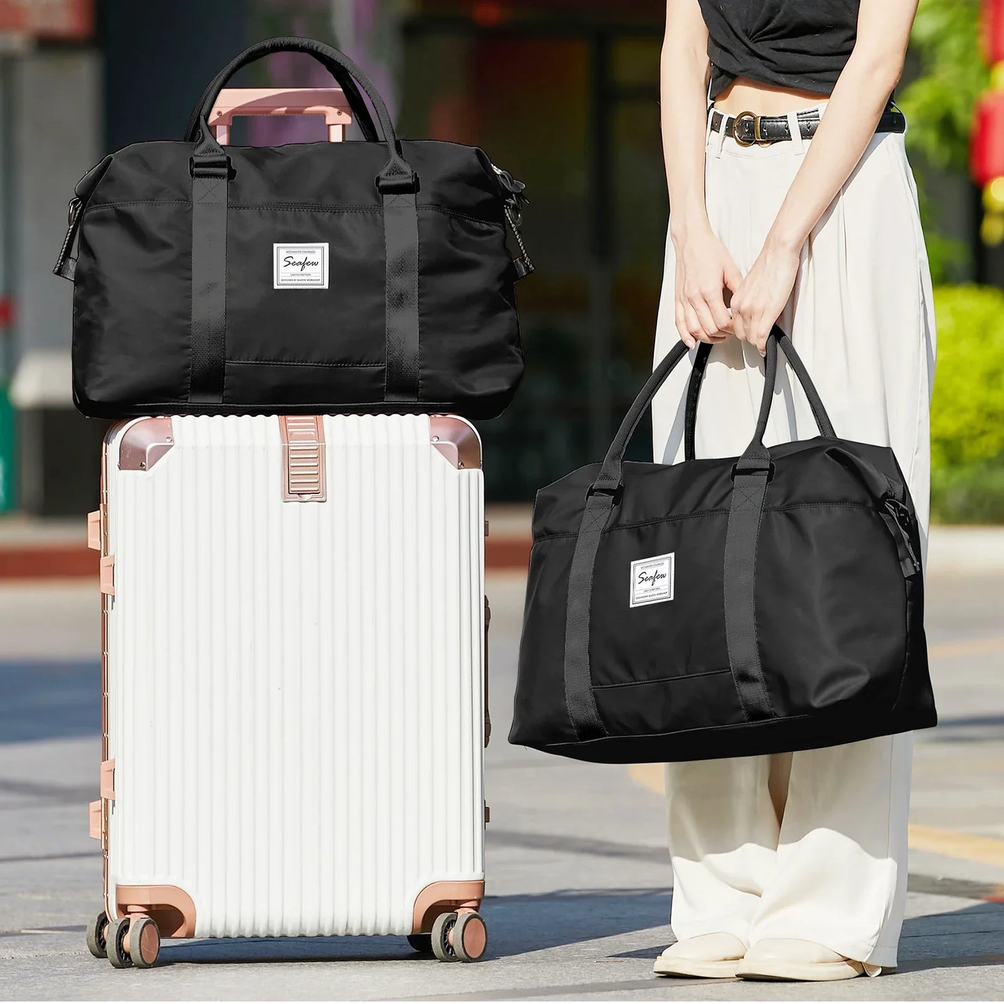 Carvallo Resväska Handbagage 40x20x25 | Stor kapacitet | Weekender för korta resor | Flygkunglig kabinväska