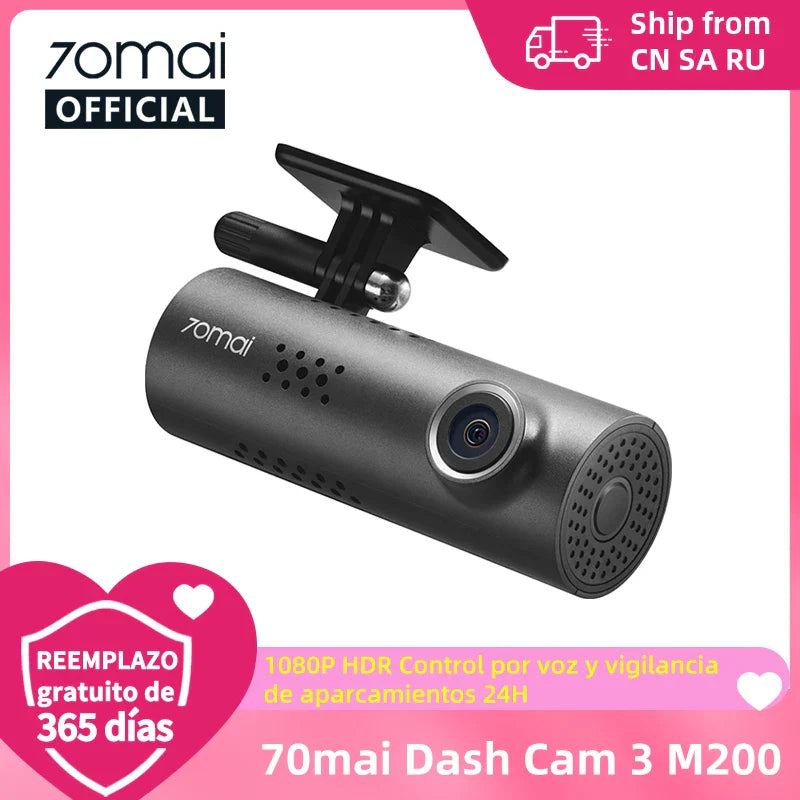 Carvallo Auto 1080P | Röststyrning & Nattseende | 24h Parkeringsövervakning | GatuVakt M200 WiFi