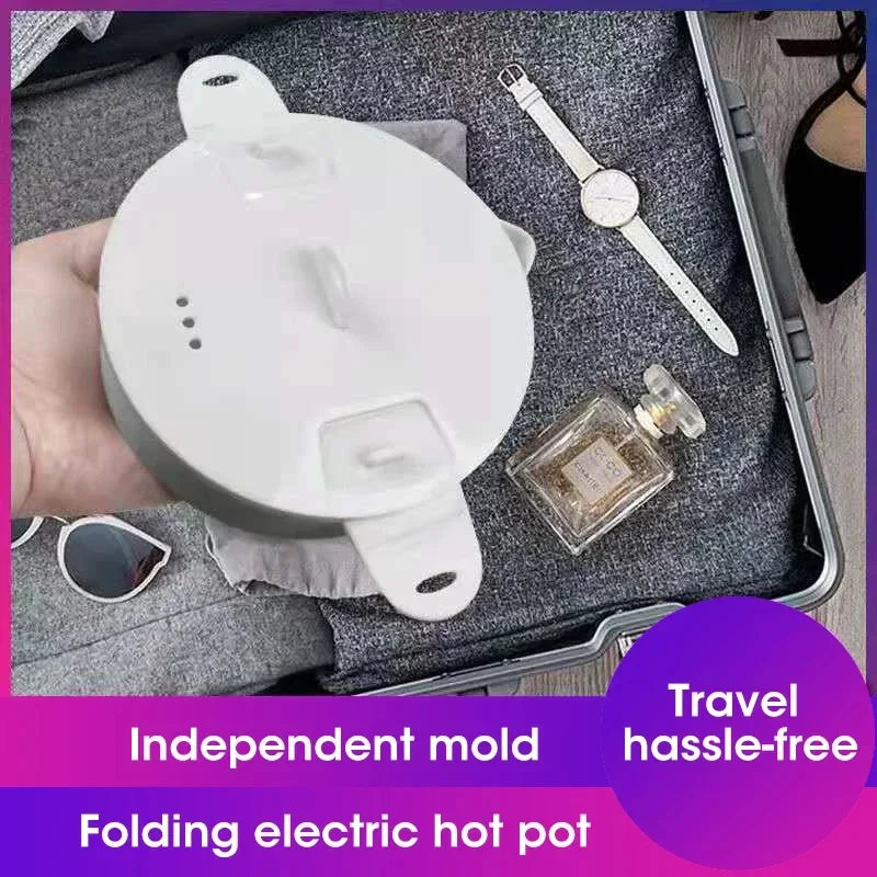 Carvallo Mini-Kokkärl FoldaCook | Fällbar &amp; kompakt | 1,2 L | 800 W | För camping, kontor &amp; resor