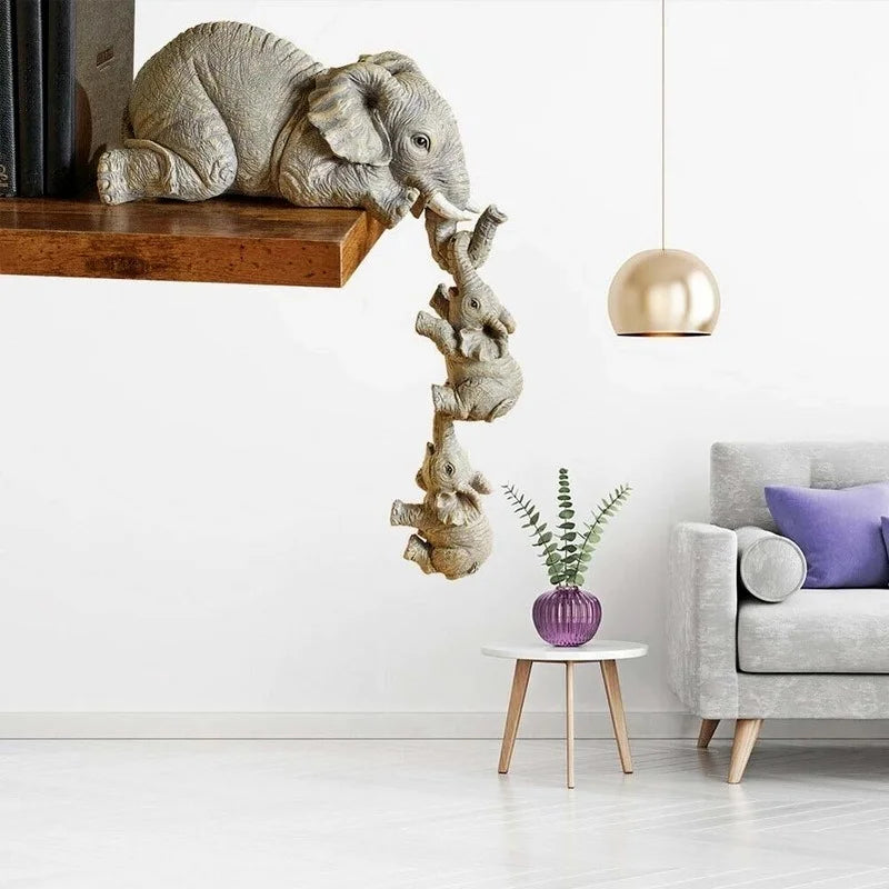OllyLift – Elephants familj staty med symbolisk design och skulpturell charm