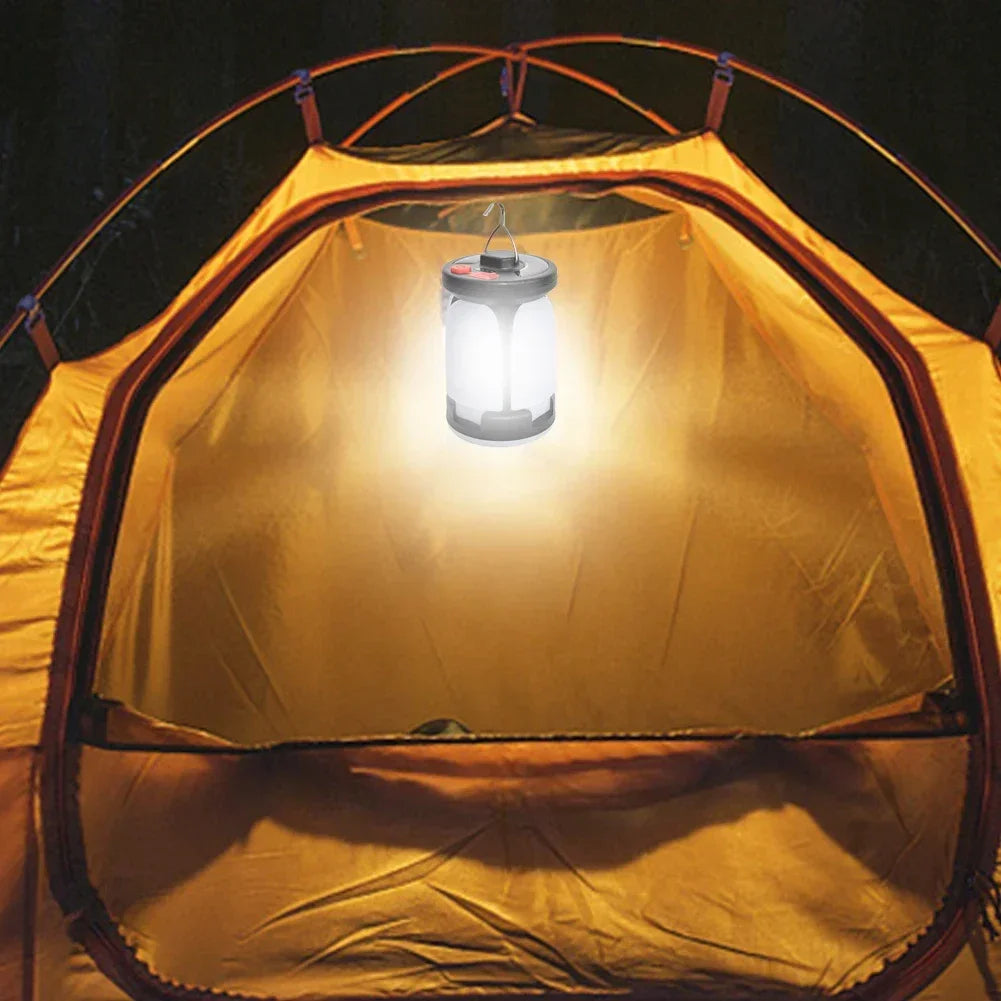 Carvallo Solar Campinglampa | USB & Solenergi Laddning | 6 Ljuslägen | Fällbar & Powerbank – 1000 Lumen