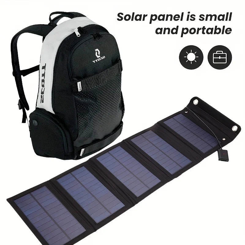 Carvallo FoldCharge 60 | Fällbart Solpanel 30W | USB-utgång | IP65 Vattentät | Monokristallin med LED-laddningsindikator