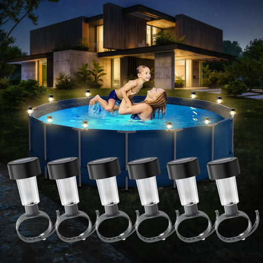 Carvallo Pool Light | Sol-LED-lampa för pool och trädgård | Miljövänlig & Säker | Enkel installation