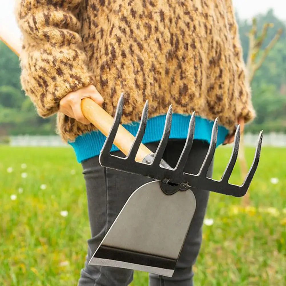 Carvallo Trädgårdsrake & Hacka | 2-i-1 Ogräsborttagare | Tung belastning | För rabatter & gräskötsel