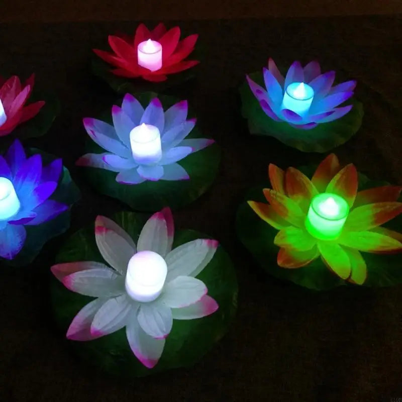 Carvallo Svävande Lotus LED-lampa | Vattentät dammdekoration | Önskelampa | 17 cm Ø