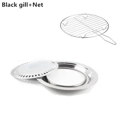 Carvallo Grill Rökfri Grillpanna | Non-stick & Rostfritt stål | För Gas-, El- & Keramikspisar | Ø 30 cm
