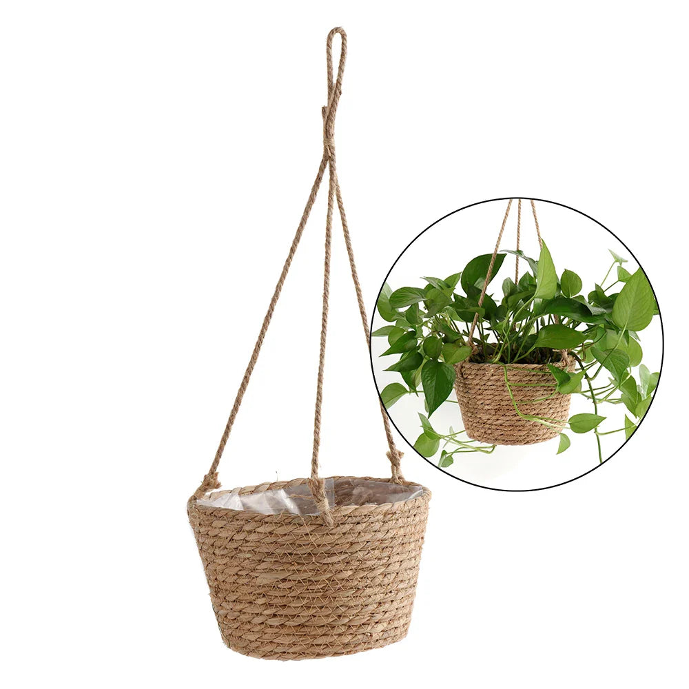 Carvallo Planter | Hand-knotted Macrame | Versatile & Stylish | Jute Natural