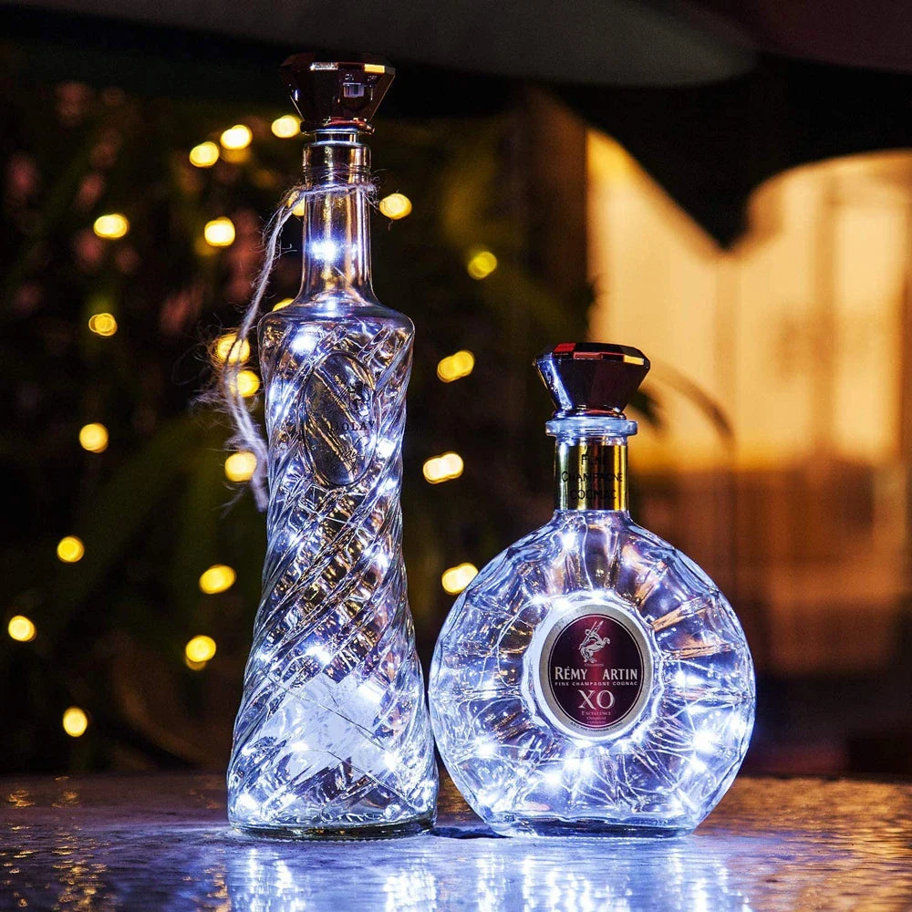 Carvallo-flaskljus LumiCork | Koppartrådsljusslinga för vinflaskor | Varmvit/RGB | Solenergi & flexibelt formbar