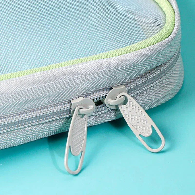 Carvallo A4 Dokumentväska med dragkedja | Dubbel lag och transparent | Nylon-nät organiserare 31×23,5×4 cm