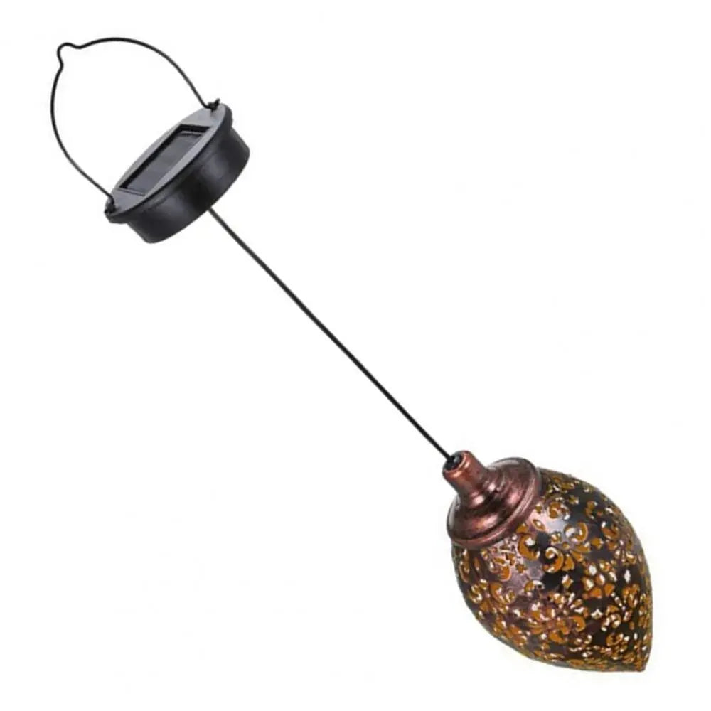 Carvallo SolArt Solär Trädgårdslampa Droppform | Vattentät & Projektionseffekt | Metall | För Balkong, Terrass & Utomhusområde