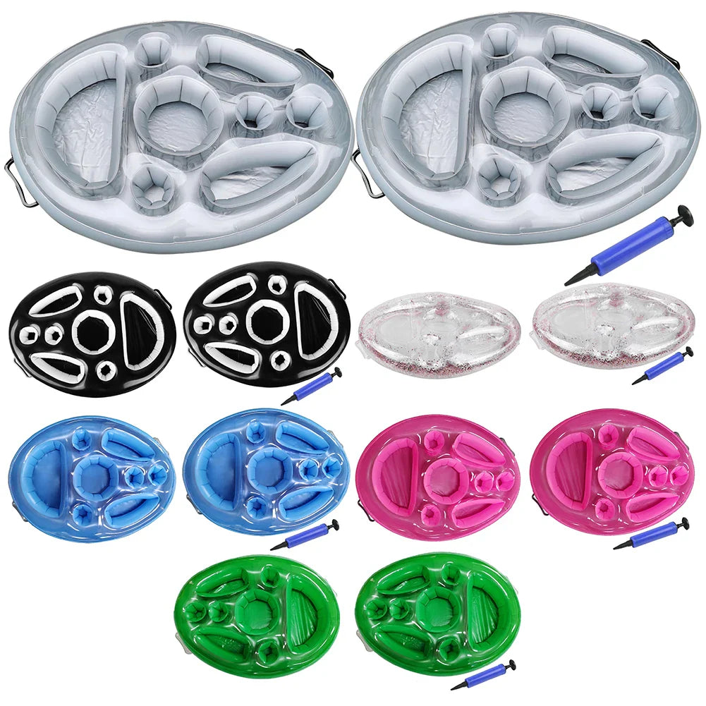 Carvallo | Uppblåsbar dryckeshållare pool | Anti-tipp design | För burkar & flaskor