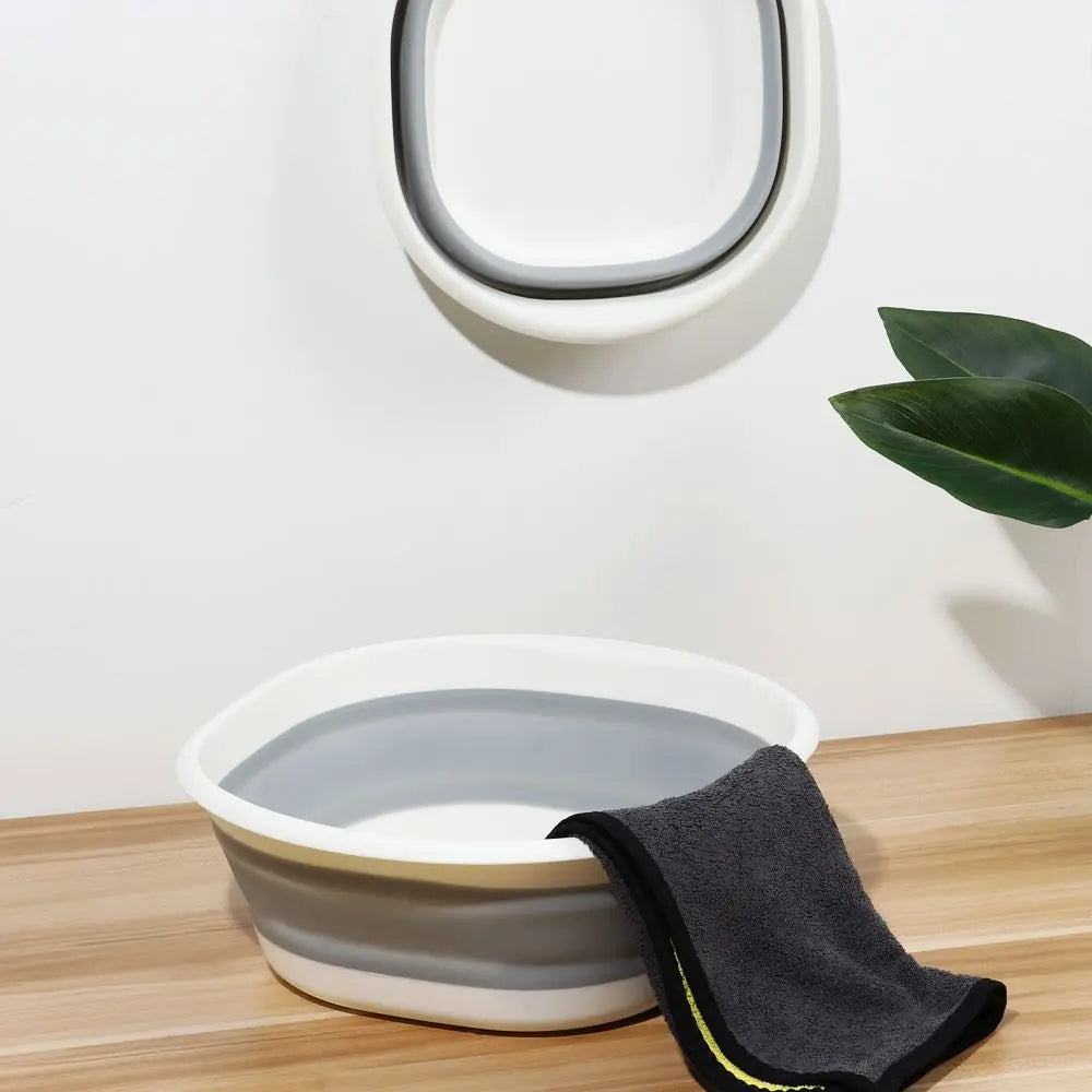 Carvallo Fällbar Tvättskål i plast | 38 cm Diameter | Platsbesparande & bärbar | För bad, kök, baby & utomhus