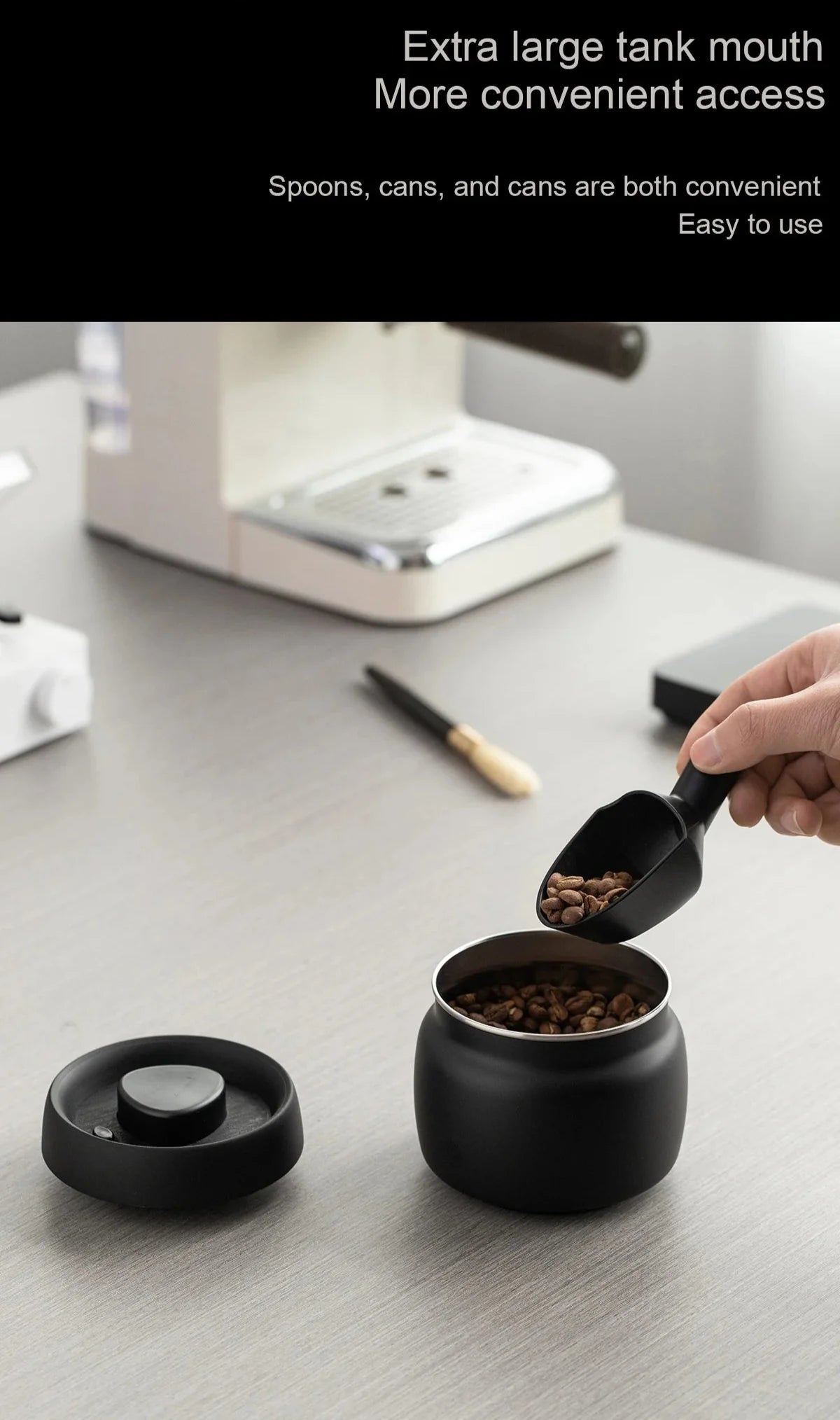 Royallure Stålkontainer med vakuum för kaffe, te och kök