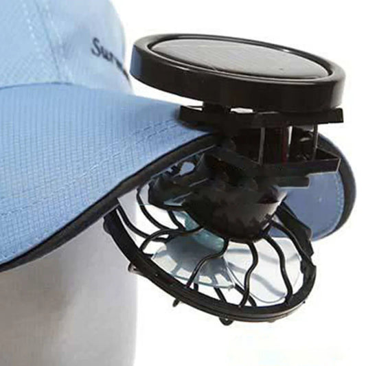 Carvallo-Ventilator SunBreeze ClipFan | Mini-Klämfläkt med solpanel | För utomhusaktiviteter, resor & sport | Handsfree-kylning