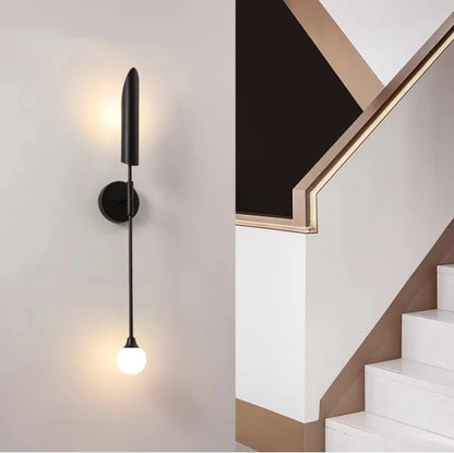 LuxeGlam - Gyllene Industriell Vägglampa för Hotell och Vardagsrum
