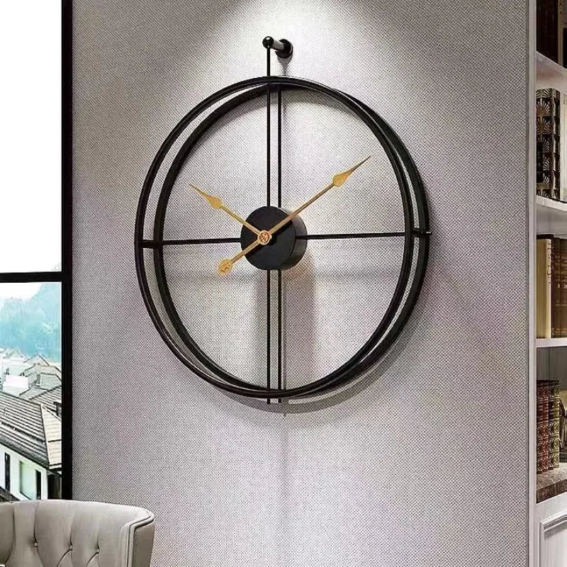 LuxeTijd - Tyst Väckarklocka 50/60cm för Moderna Interiörer