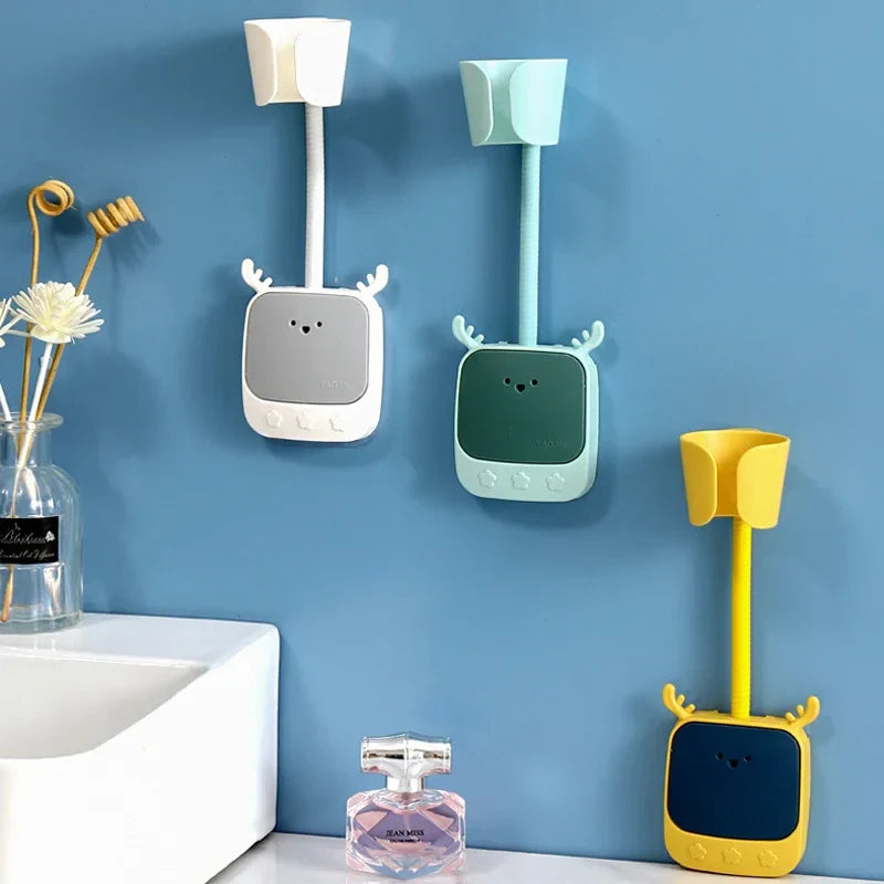 Carvallo Väggfäste för Hårtork | 180° Justerbar & Självhäftande | Universellt Fäste med Cartoon-design | 21 × 7 × 8,5 cm