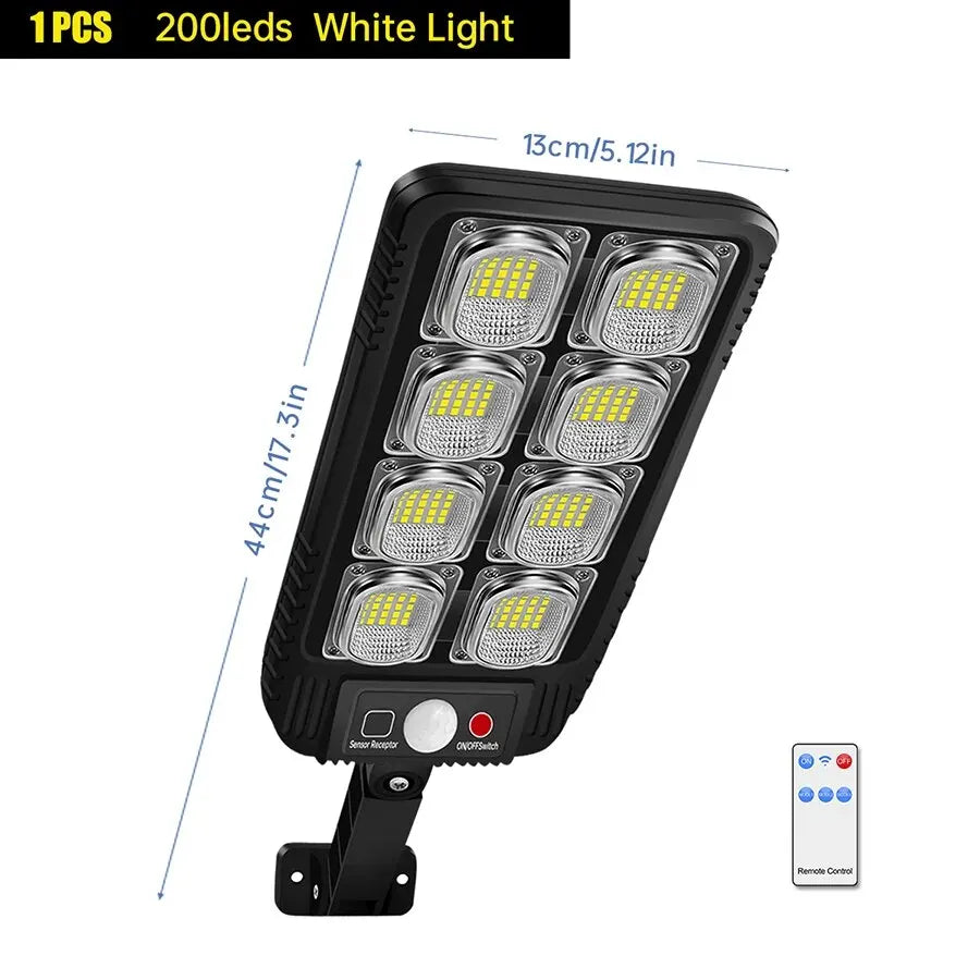 Carvallo LUMISUN Pro | 100/200 LEDs | IP65 Vattentålig | Rörelsesensor & Fjärrkontroll