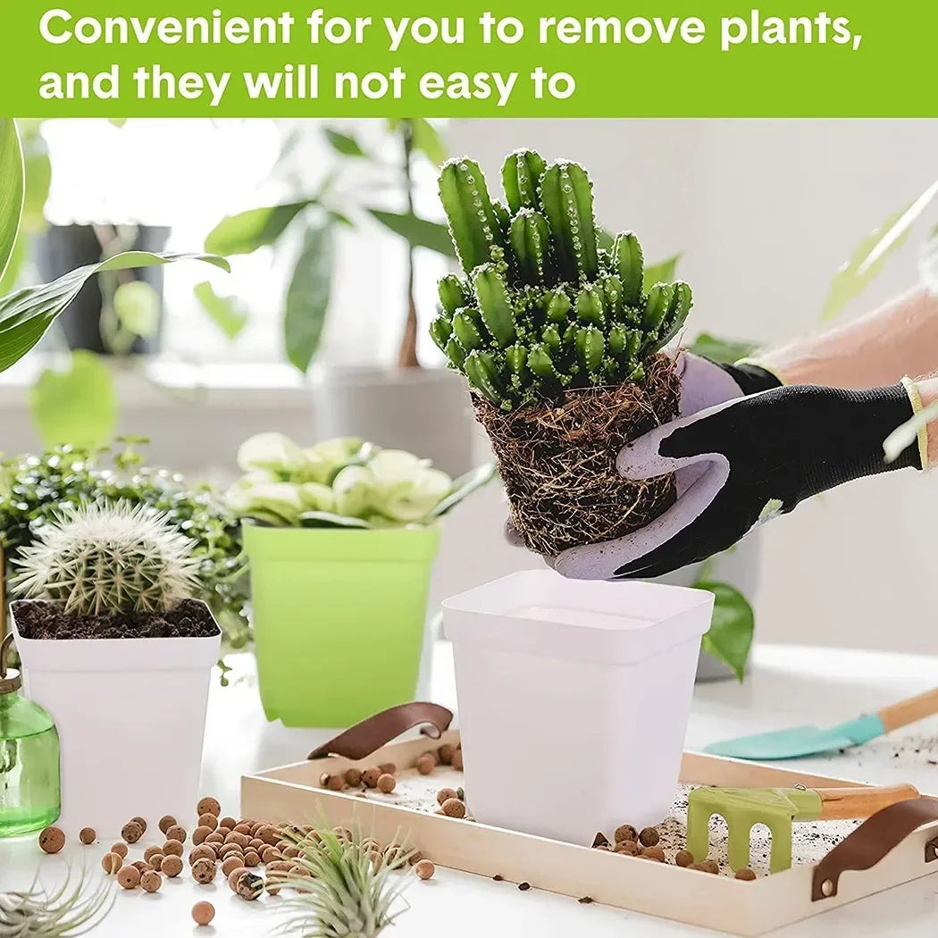 Carvallo Blomkruka Set | Robust plast | Med dräneringshål | Färgglad 20-delarsset