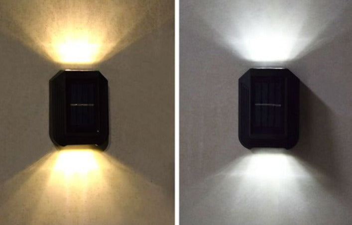 Carvallo-Vägglampa StellaLux | Stjärnliknande effekter | Aluminium & Glas | IP65 Väderbeständig | Med skymningssensor