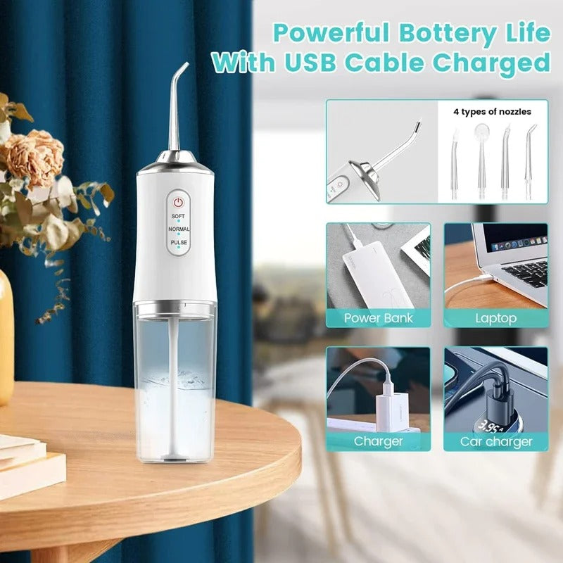 Trådlös Vattentandtrådsapparat – Bärbar Uppladdningsbar Oral Irrigator för Djup rengöring