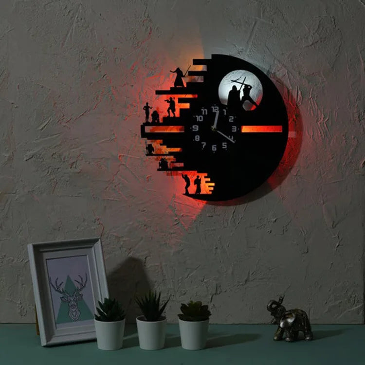 StarWarsVinyl - Dekorativ LED Väckarklocka för Sovrum och Vardagsrum