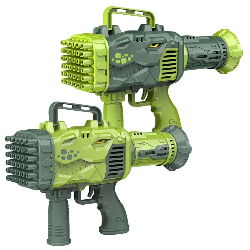 Carvallo Automatisk såpbubblasmaskin | 32 munstycken & LED-ljus | Rolig dinosaurie-design | För barn & utomhusaktiviteter