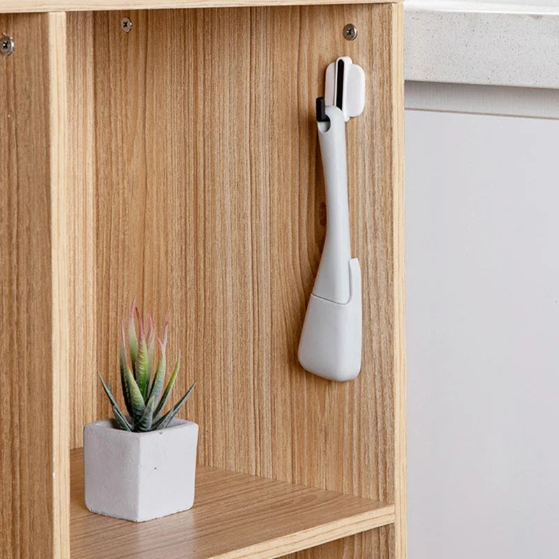 Carvallo- & Fugenbürste DustLine DuoBrush | 2-i-1 rengöringsborste med mini-handfej | För Carvallo, tangenter & springor | 19×5 cm