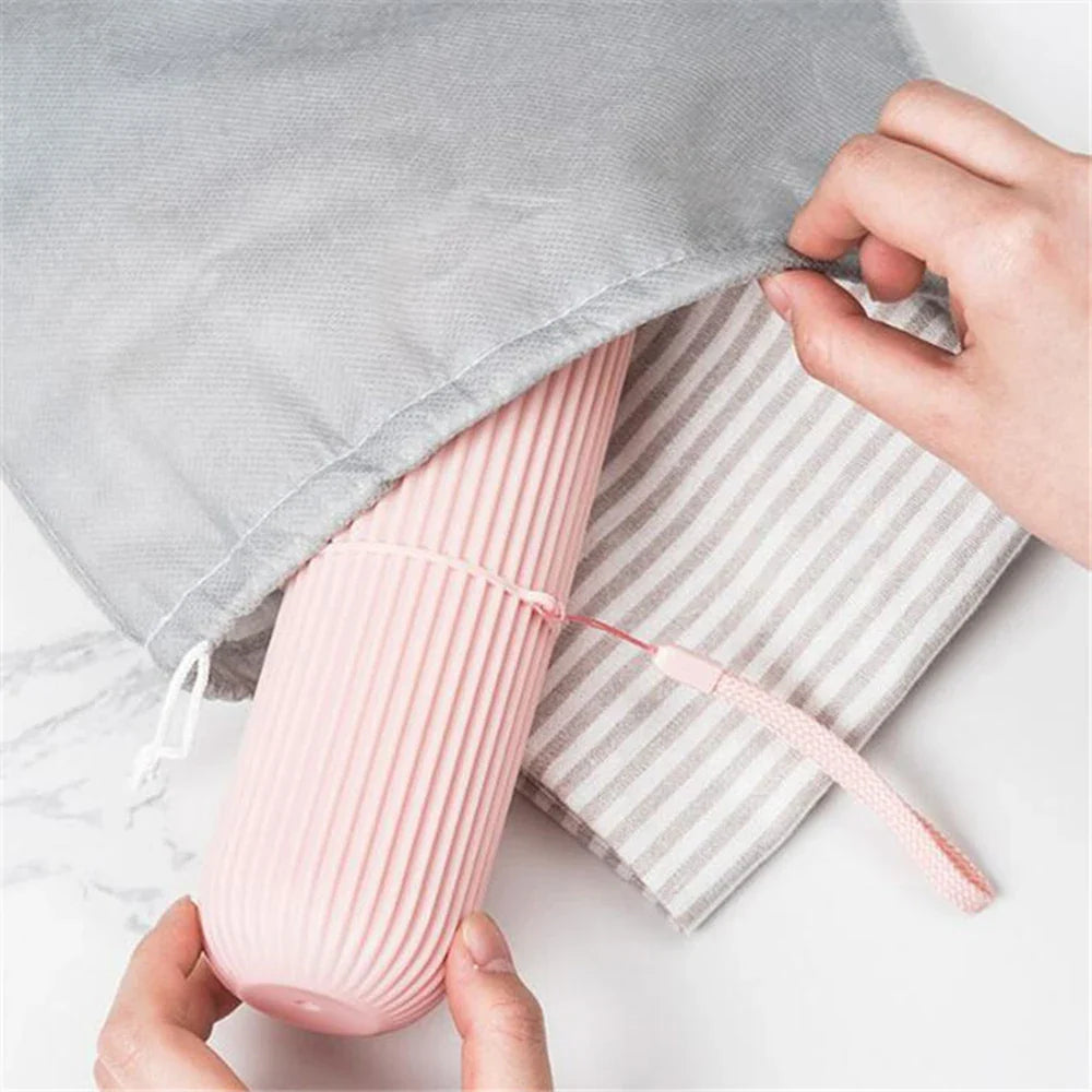 Carvallo tandbørsteetui | Bærbar opbevaringsbeholder til tandpasta & børste | Kompakt & hygiejnisk | Til rejser & udendørs