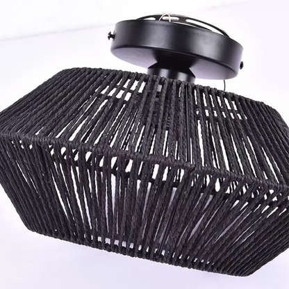 Texturerad bohemisk taklampa