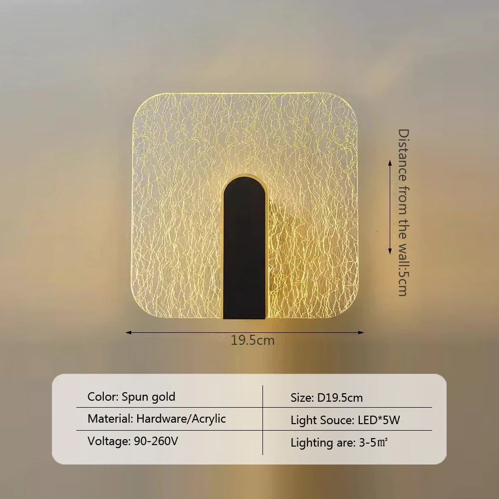 NordicGlow - LED Vägglampa i Akryl för Sovrum och Vardagsrum