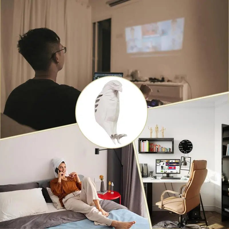 UggLjus - 3D Uggliformad Vägglampa för Sovrum och Hall