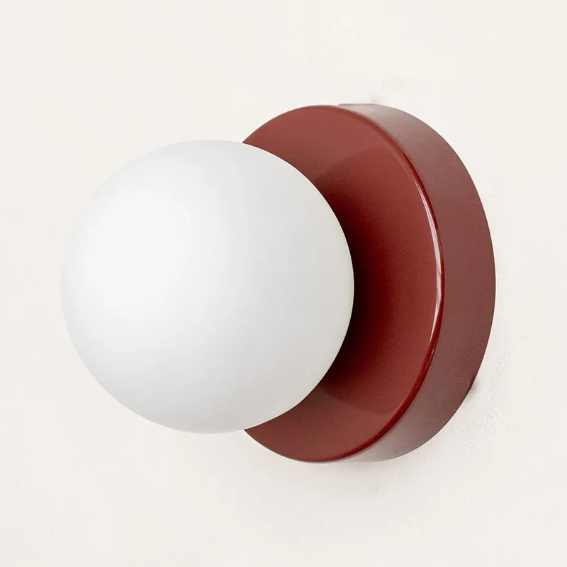 Royaleva Nordic LED Glasvägglampa – Minimalistisk Orb Sconce för Moderna Interiörer