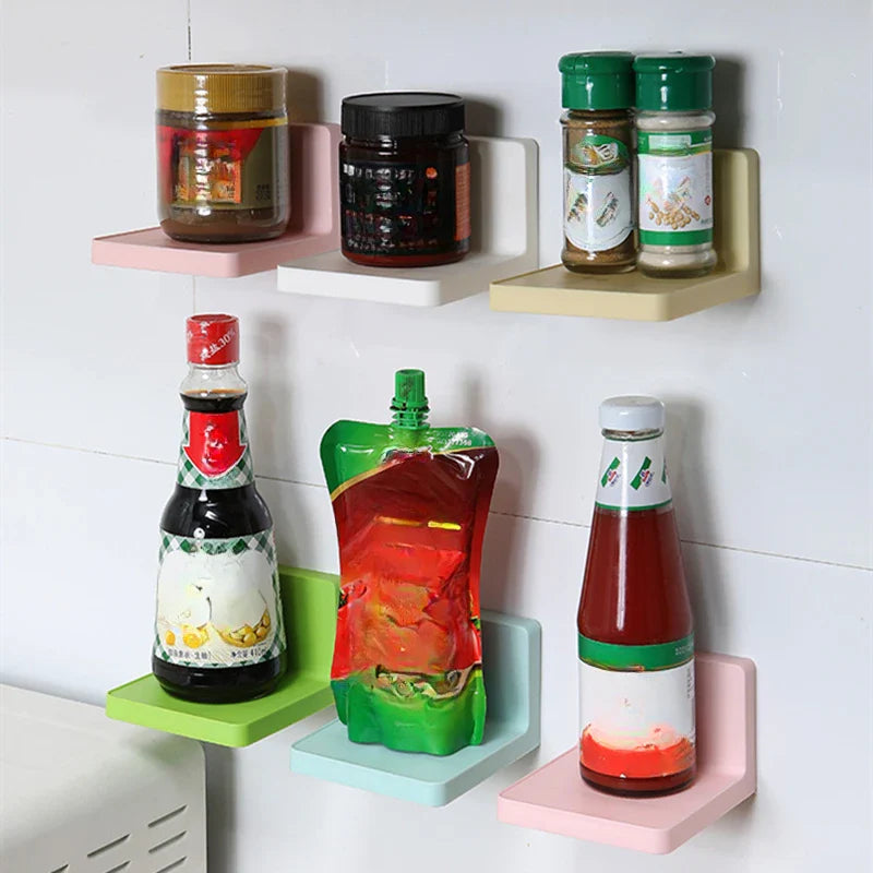 Carvallo FlexMount Vägghylla Multifunktionell | Självhäftande & Borfria | För Bad, Kök & Vardagsrum | Ideal för Tvål, Fjärrkontroll, Nycklar