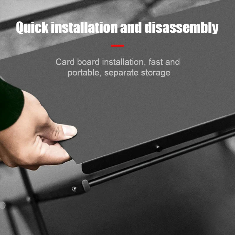 Carvallo Fällbart Campingställ | 3 Nivåer | Bärbart & Stabilt | Utomhus Förvaringshylla för Picknick, BBQ & Camping