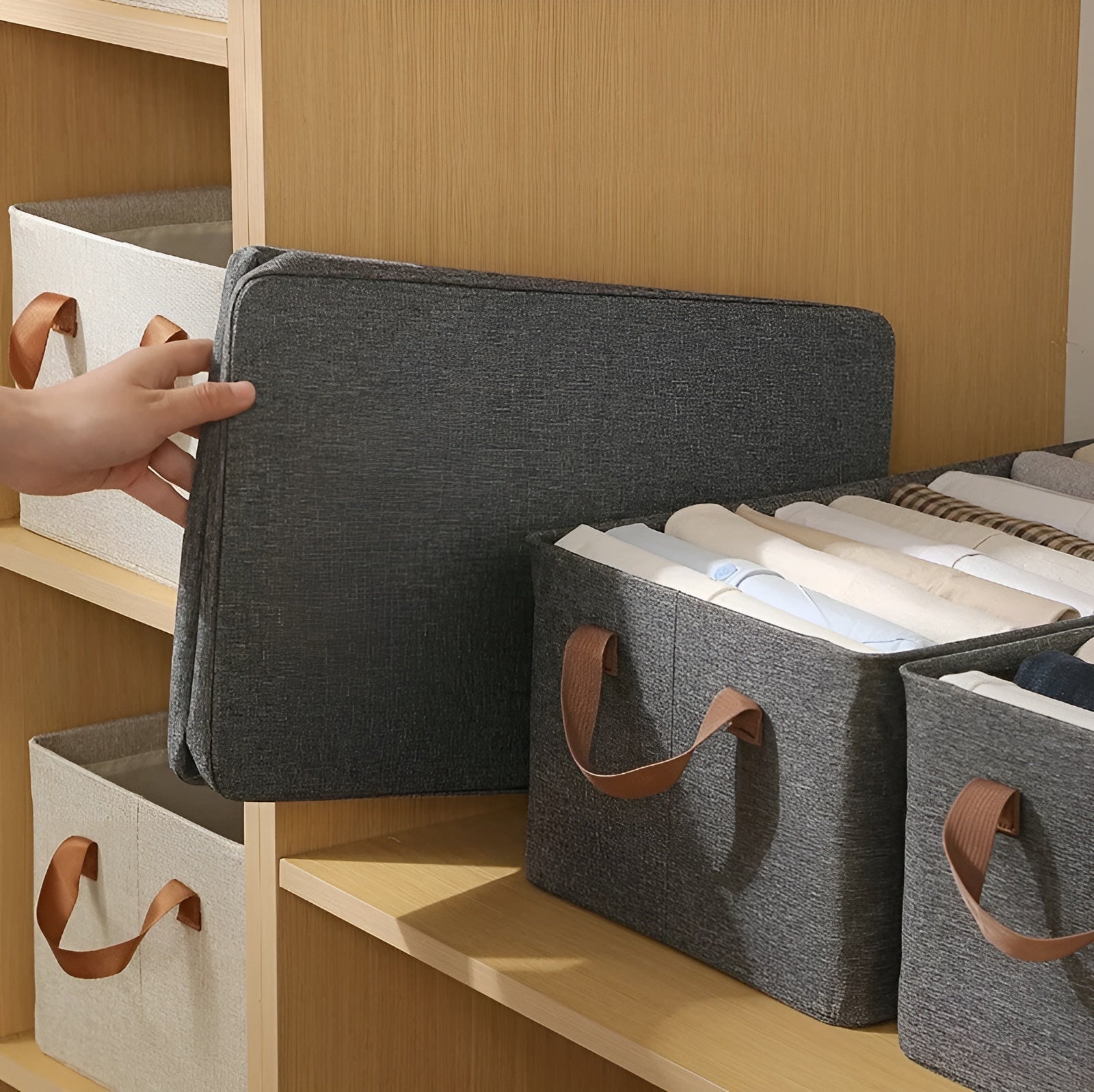 Fällbara förvaringskorgar – Praktiskt 3-pack | Idealisk för kläder, leksaker och mer