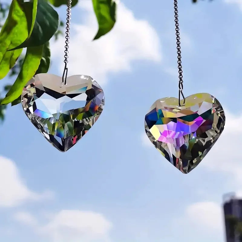 Carvallo LumiKristall Duo | 2-pack Kristallprismor | Regnbåsfångare för fönster, balkong och trädgård