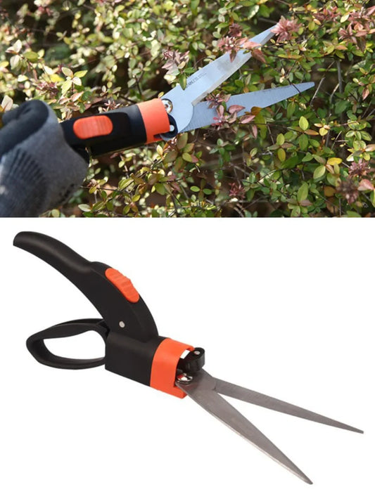 Carvallo EdgeSpin trädgårdssax med 360° svängbart klipphuvud | Precisionssax för gräskanter och rabatter