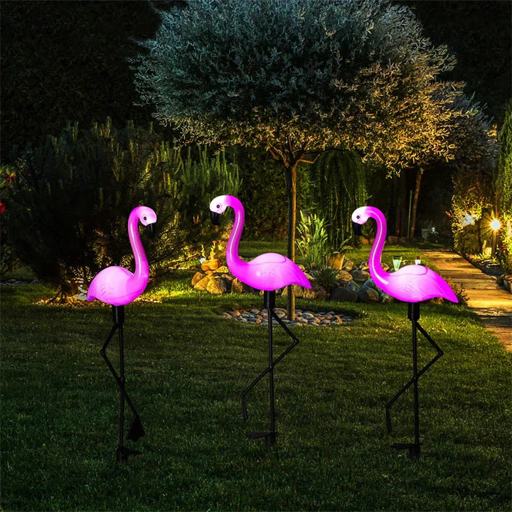 Carvallo - Charmig flamingo-solcellampa