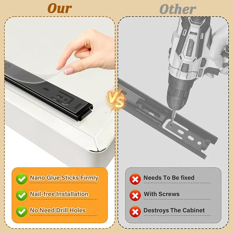 Carvallo SlideMaxx | Utdragbar organiser utan borrning | Stabil hylla för kryddor och förråd | Kolstål Beige