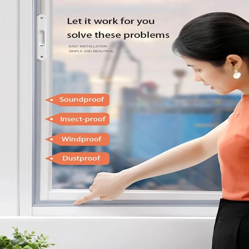 Carvallo SilentFlex | 6 m / 10 m / 20 m / 30 m / 40 m Självhäftande | Ljud- & värmeisolerande | För fönster & skjutdörrar | Vind- & insektsskydd